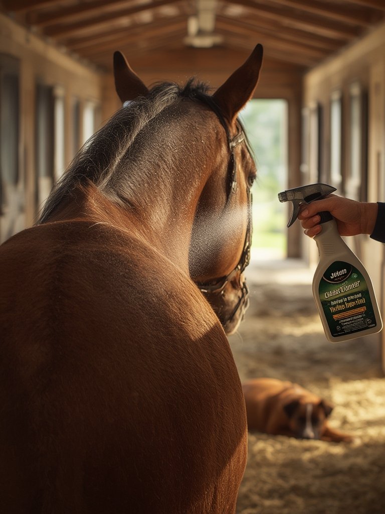fly repellent in action