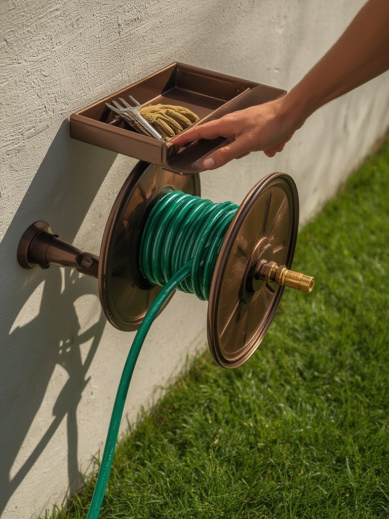 garden hose in action