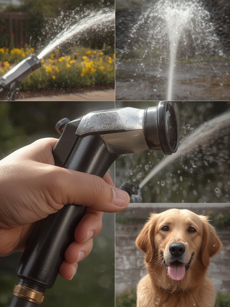 garden nozzle in action