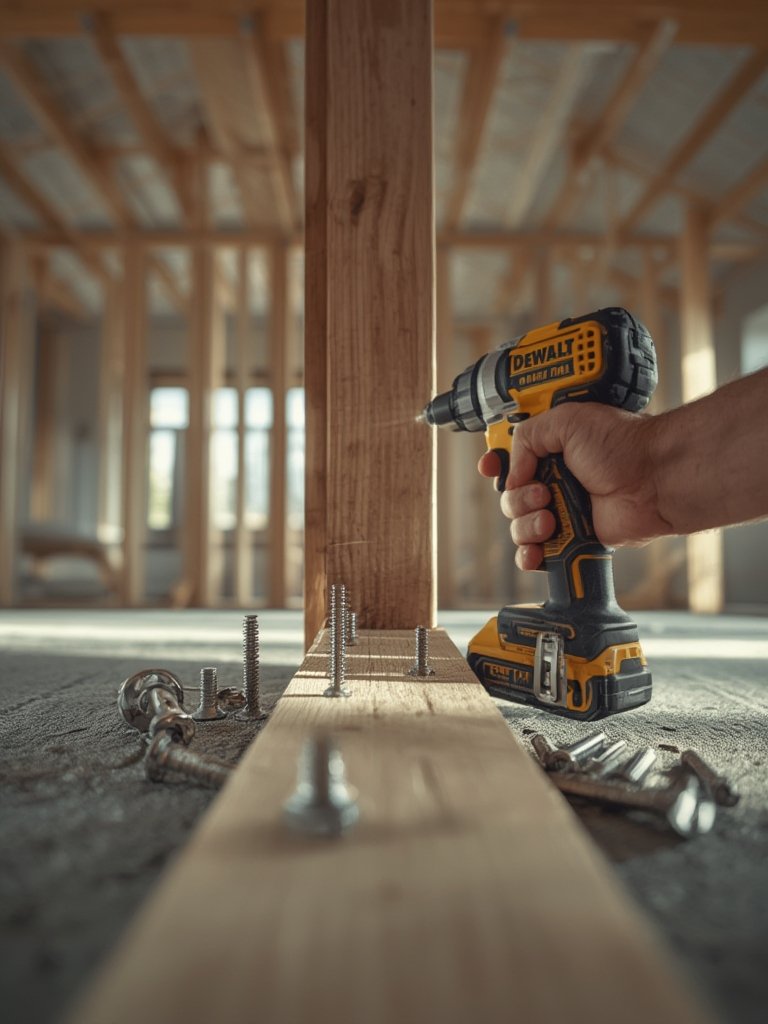 DEWALT 20V MAX Drill & Impact Driver Combo Review: Compact Power for Tight Spaces and Faster Fastening 2 cordless drill in action