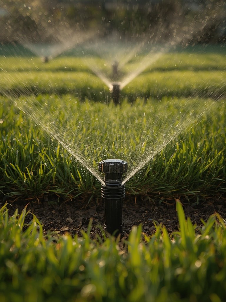 rotor sprinkler in action