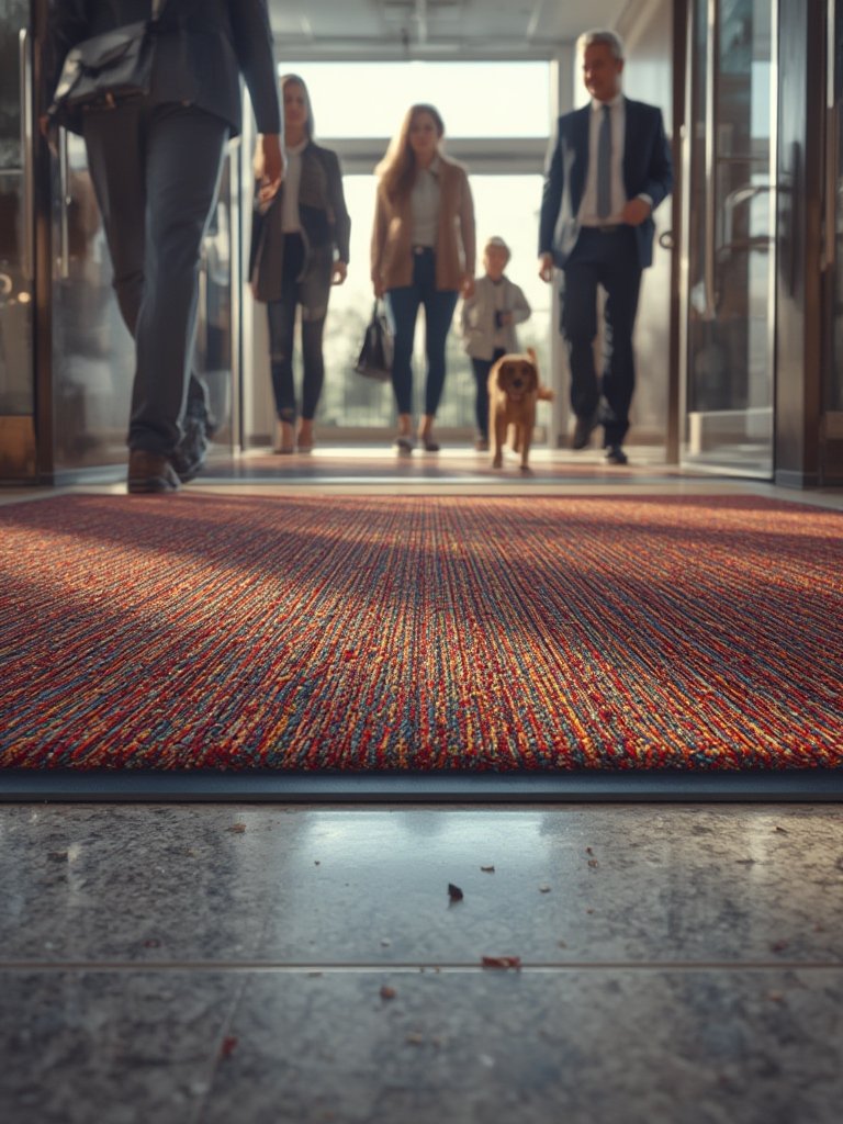 entrance mat in action