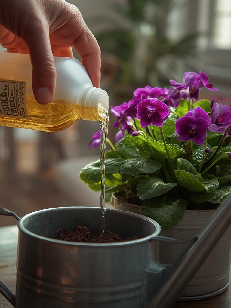 houseplant fertilizer in action