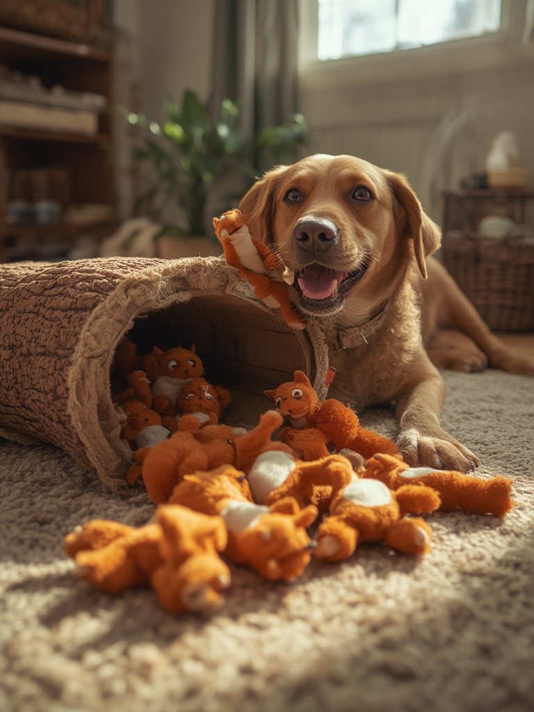 dog puzzle in action