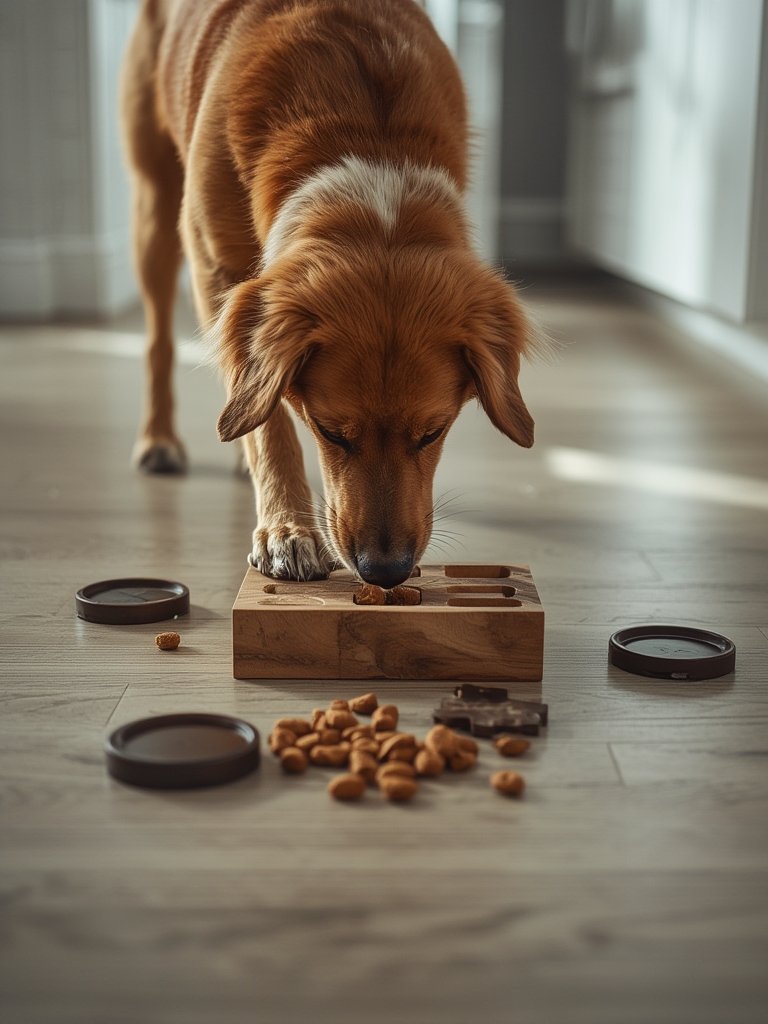dog puzzle in action