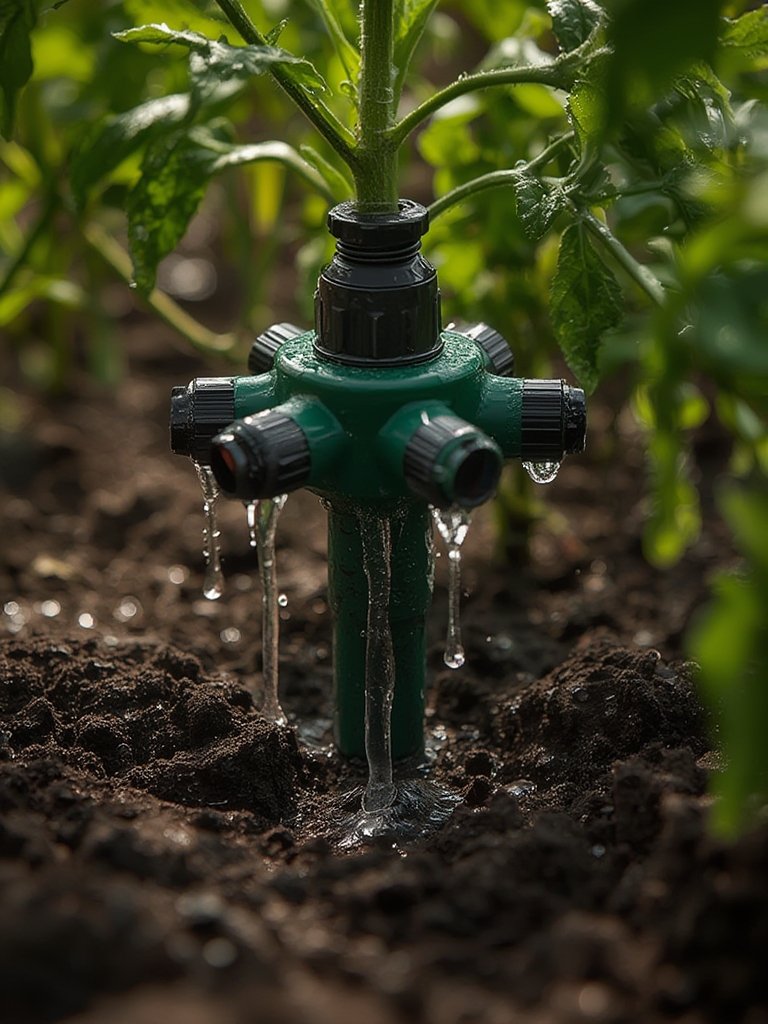 drip manifold in action