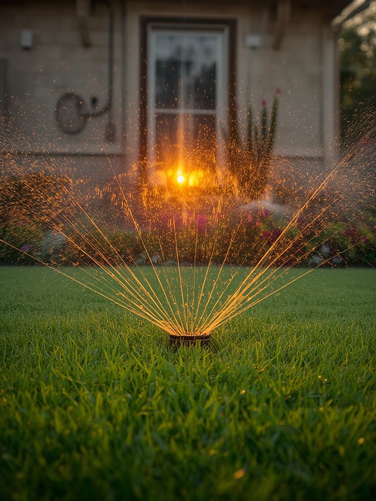 sprinkler timer in action