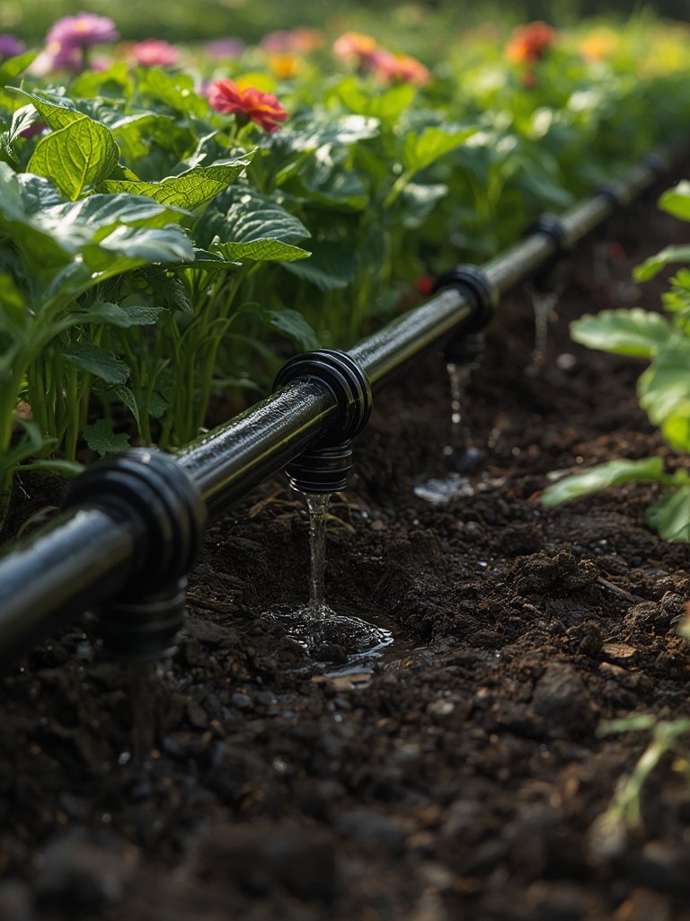 drip tubing in action