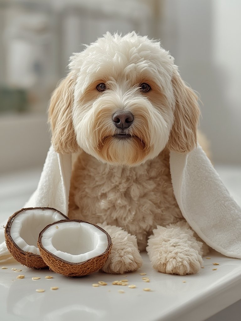 Wahl Oatmeal Dog Shampoo: Calm Itchy Skin Without Drying Out the Coat or Leaving Residue 2 dog shampoo in action