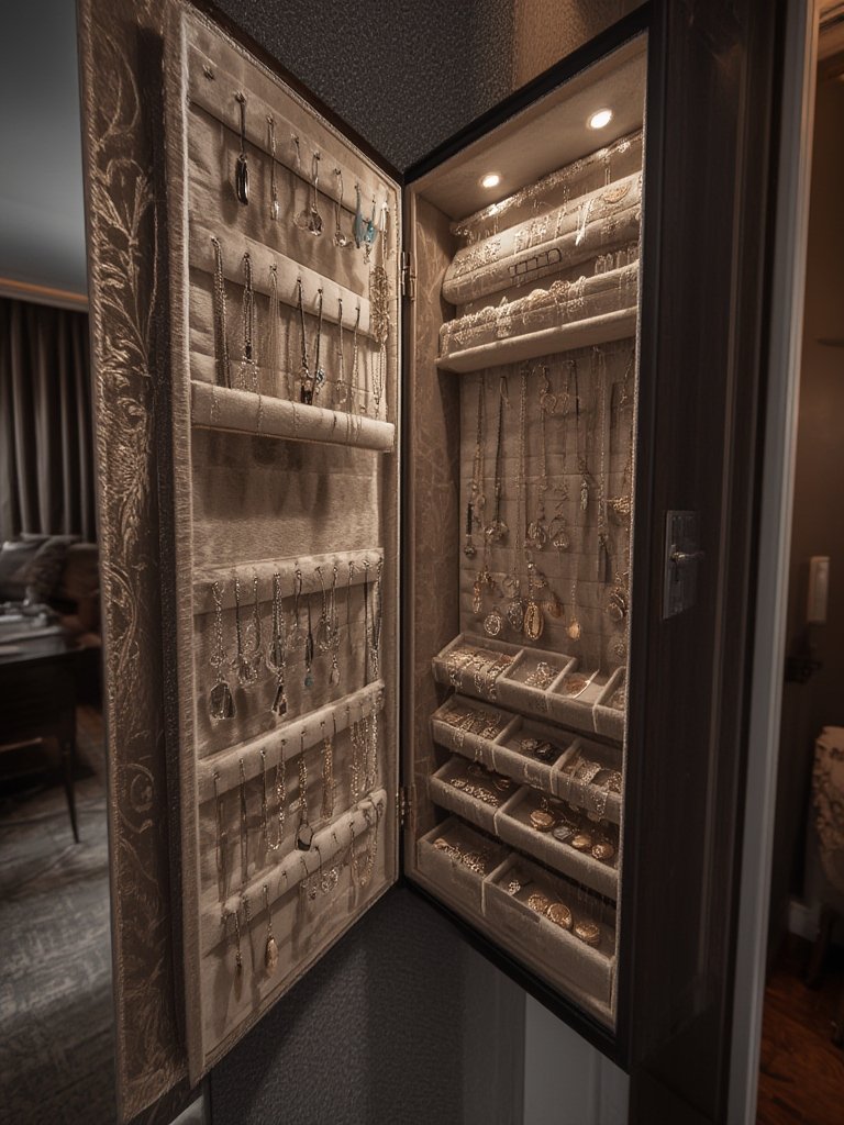 jewelry armoire in action