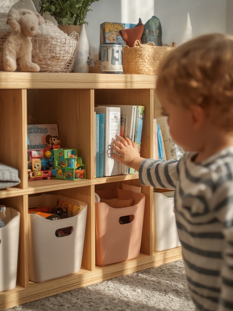 toy organizer in action