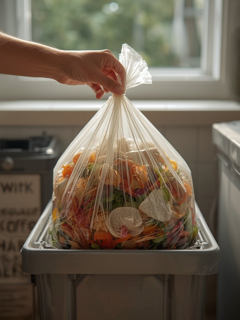 compostable bags in action