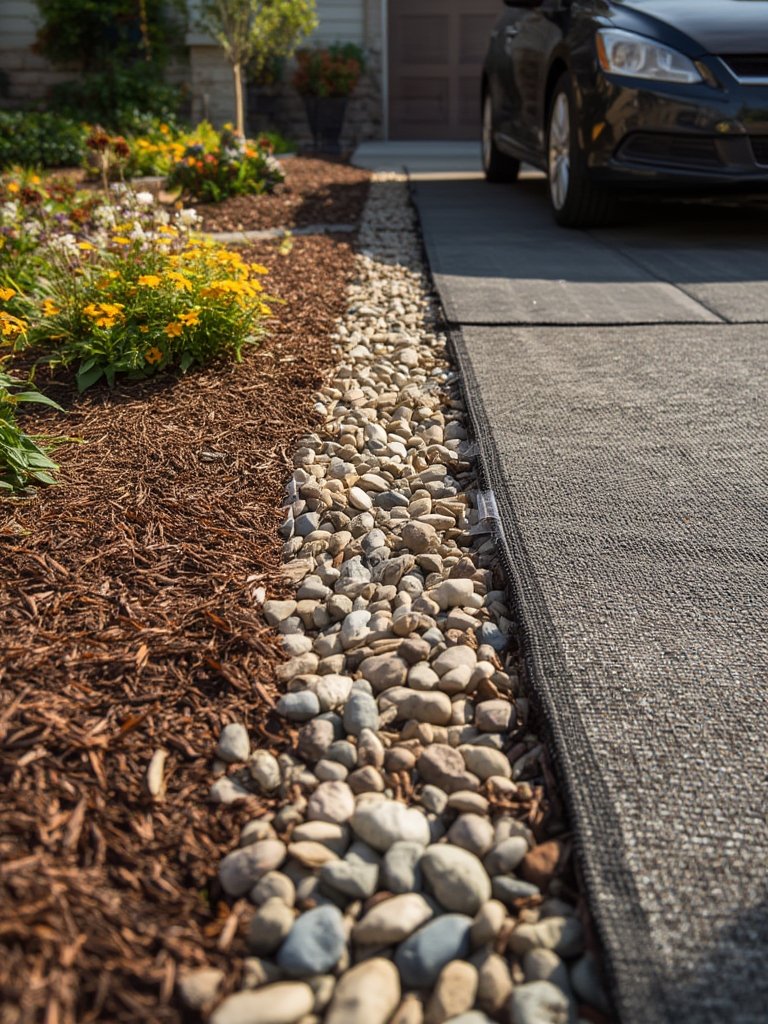 weed barrier in action