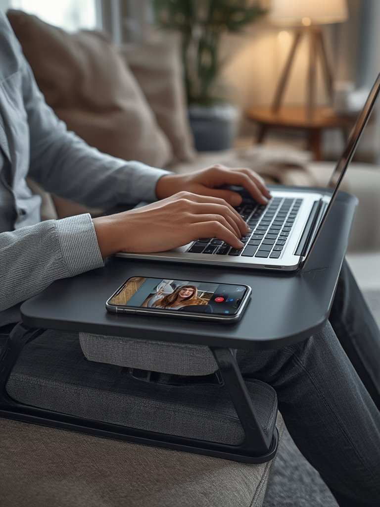 lap desk in action