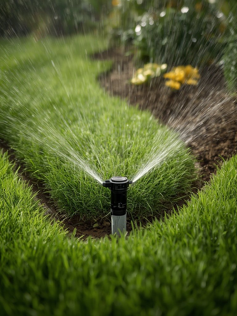 sprinkler head in action