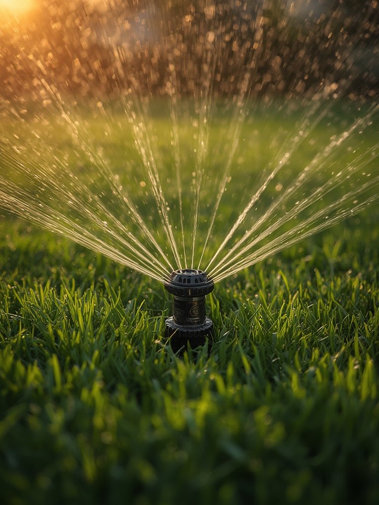 rotor sprinkler in action