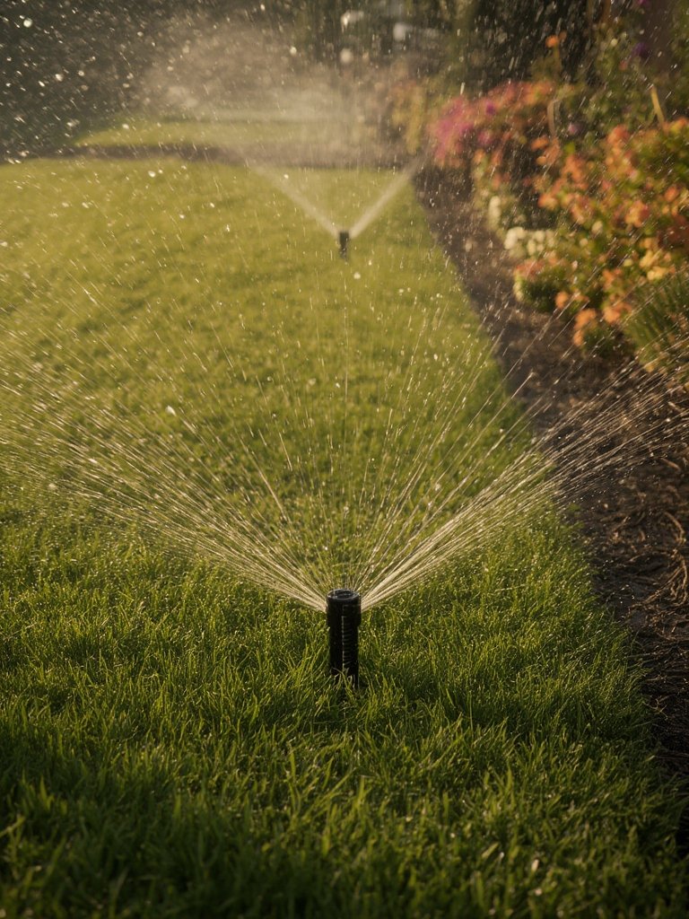 Oscillating Sprinkler in action