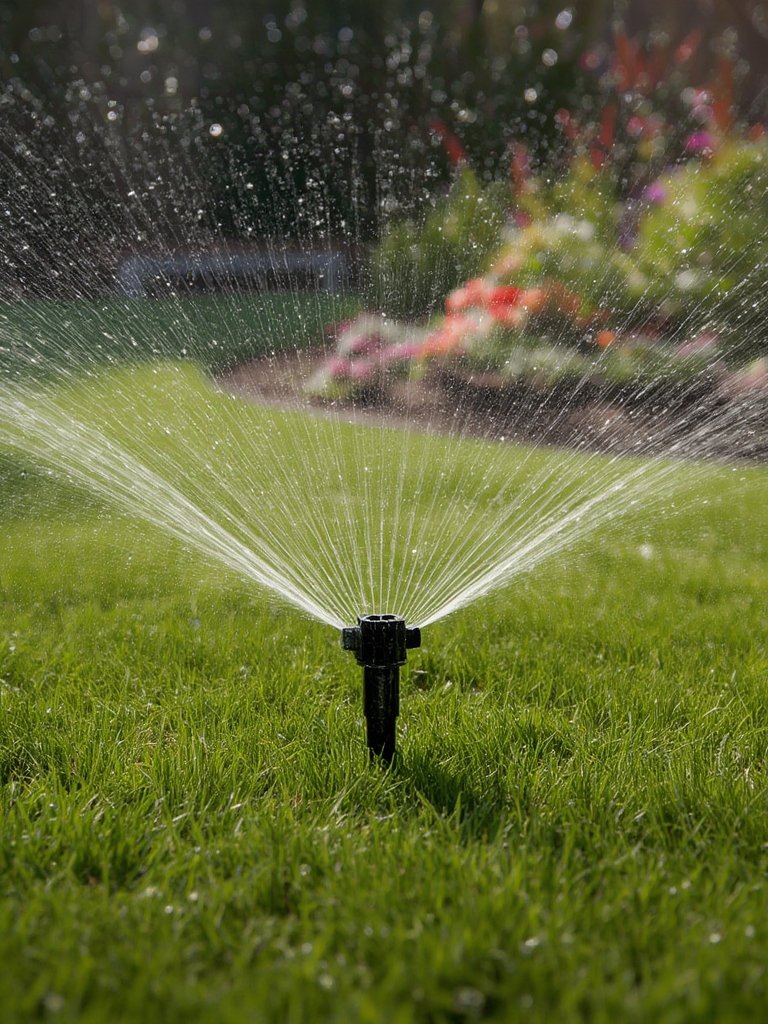 gear sprinkler in action