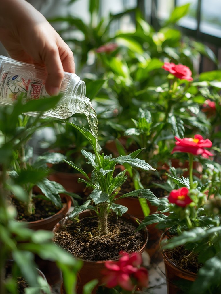 plant fertilizer in action