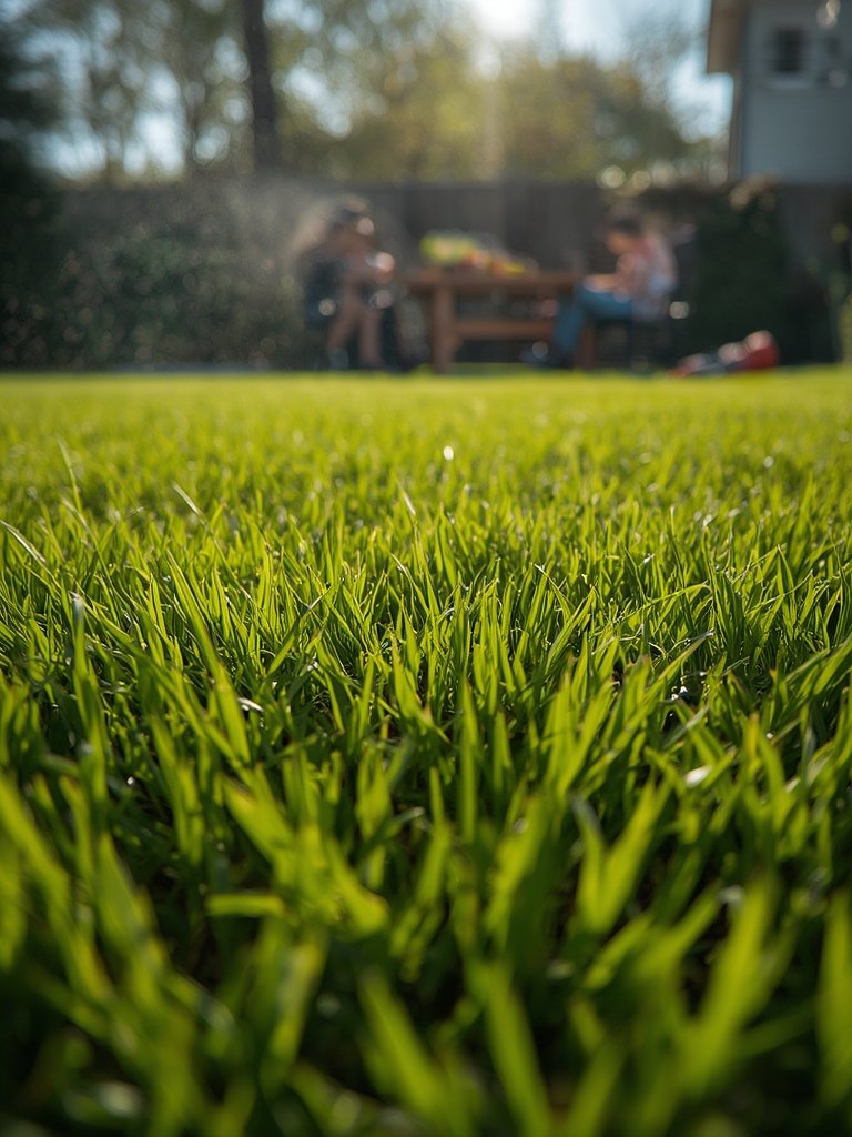 lawn fertilizer in action