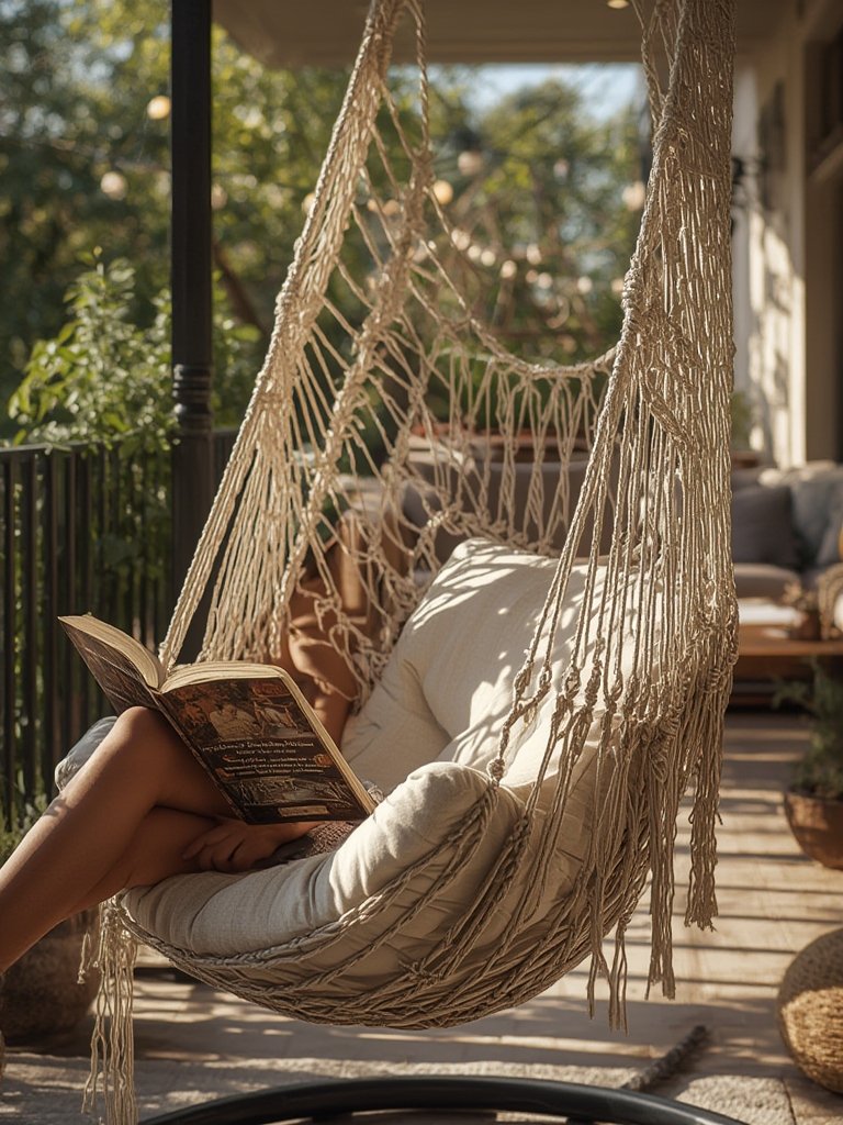 hammock chair in action