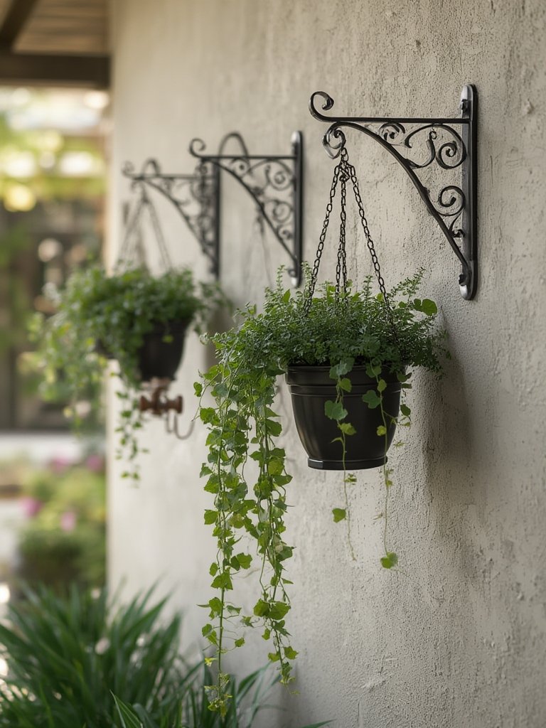 plant hangers in action