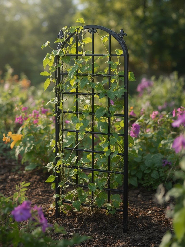 garden trellis in action