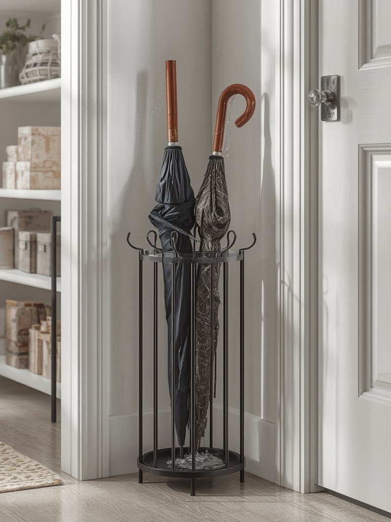 umbrella stand in action