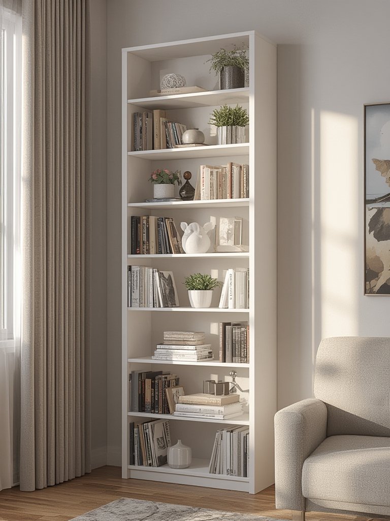 tall bookshelf in action