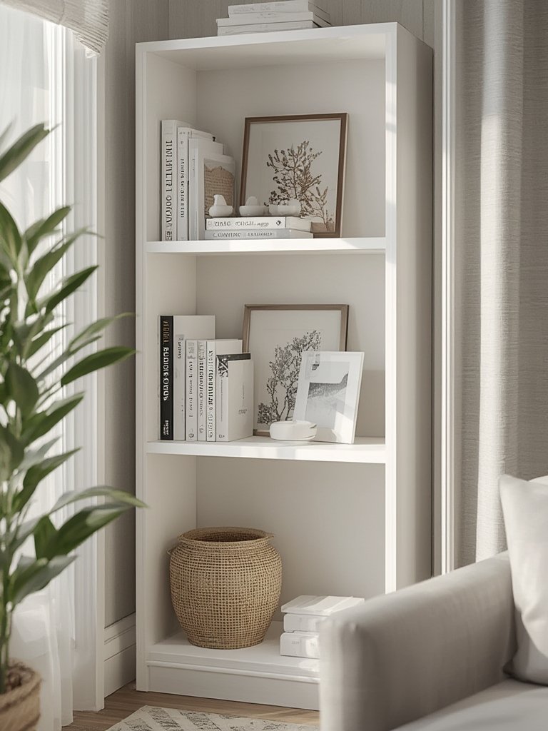 bookshelf white in action