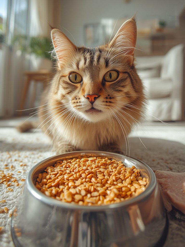 chicken catfood in action