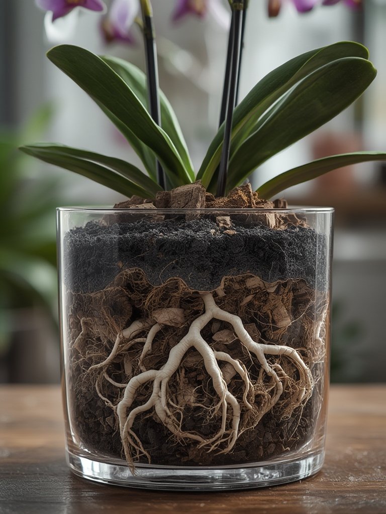 orchid bark in action