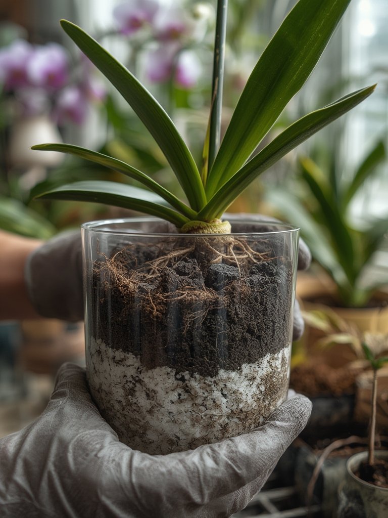 orchid bark in action