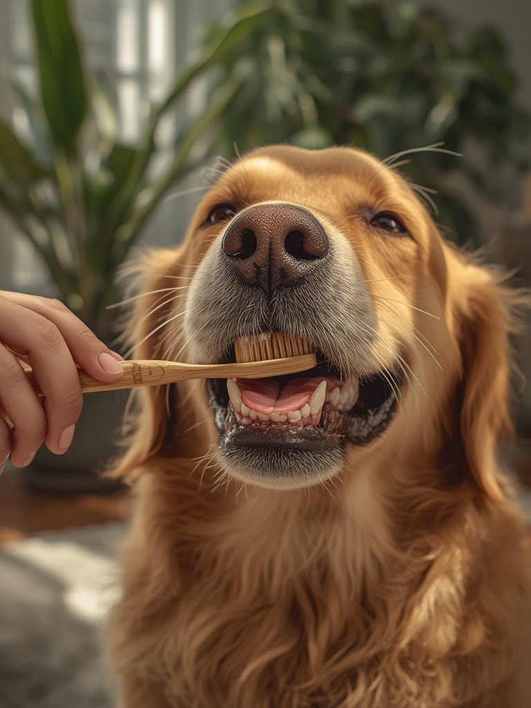 Should You Choose RADIUS USDA Organic Canine Pet Toothpaste for Cleaner Dog Teeth? 2 dog toothpaste in action