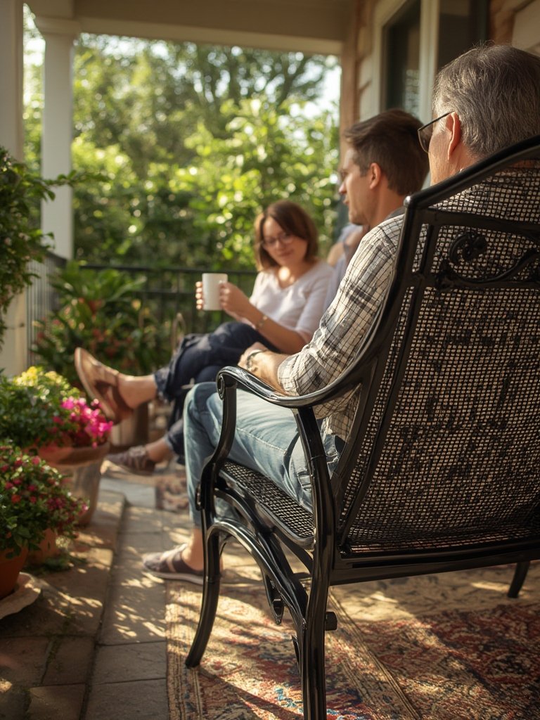 FDW Garden Bench Review: Good for Small Patios? 2 garden bench in action