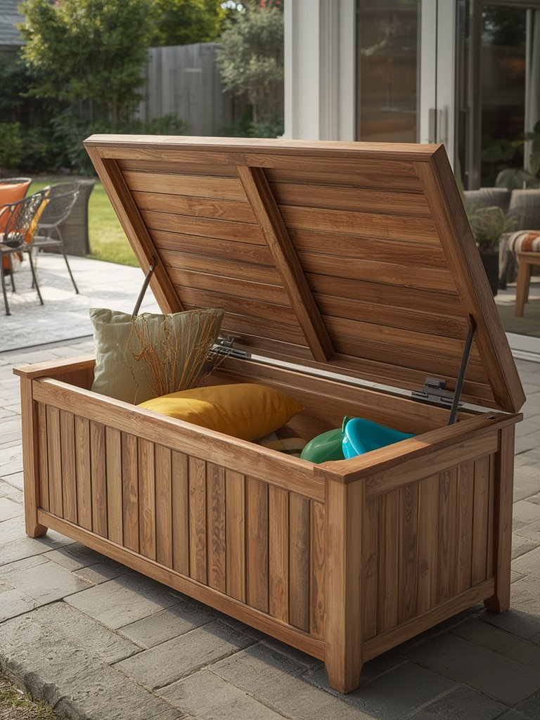 storage bench in action