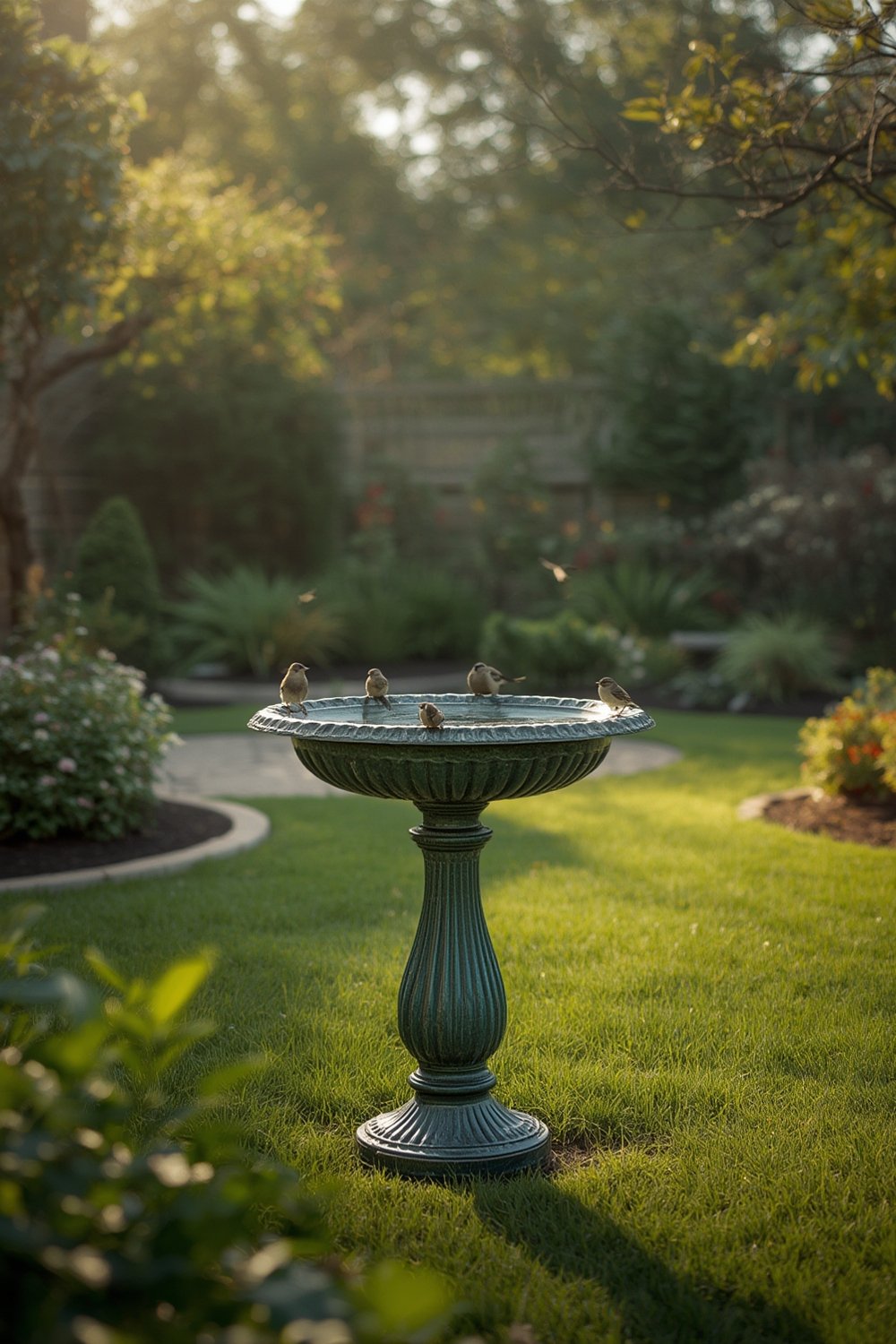 outdoor birdbath product view