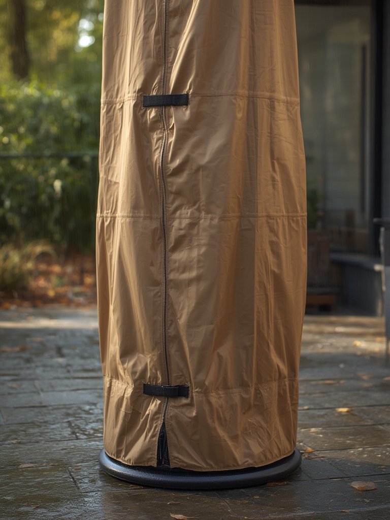 patio heater in action