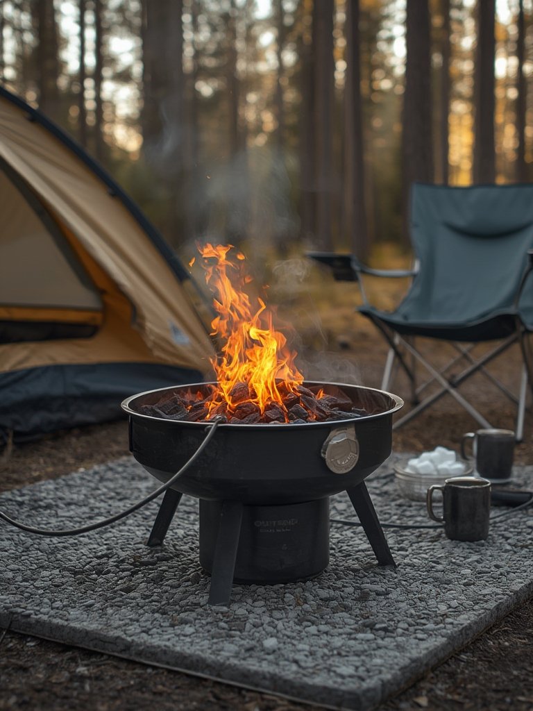 propane firepit in action