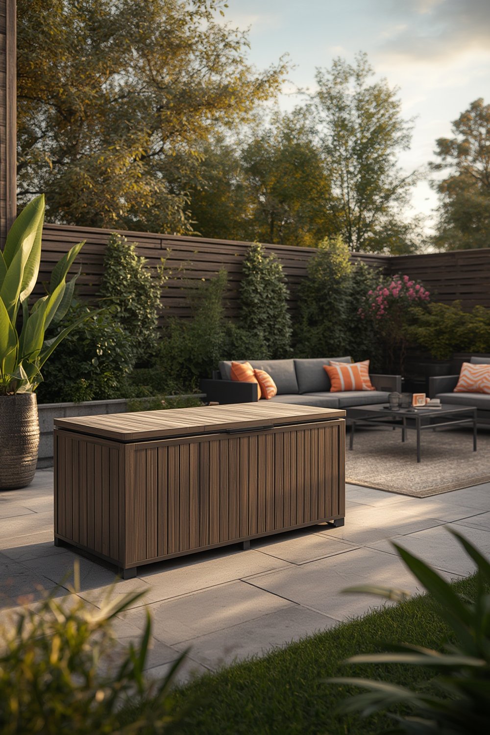 Keter City 30-Gallon Deck Box for Small Patios and Balcony Storage 1 outdoor storage product view