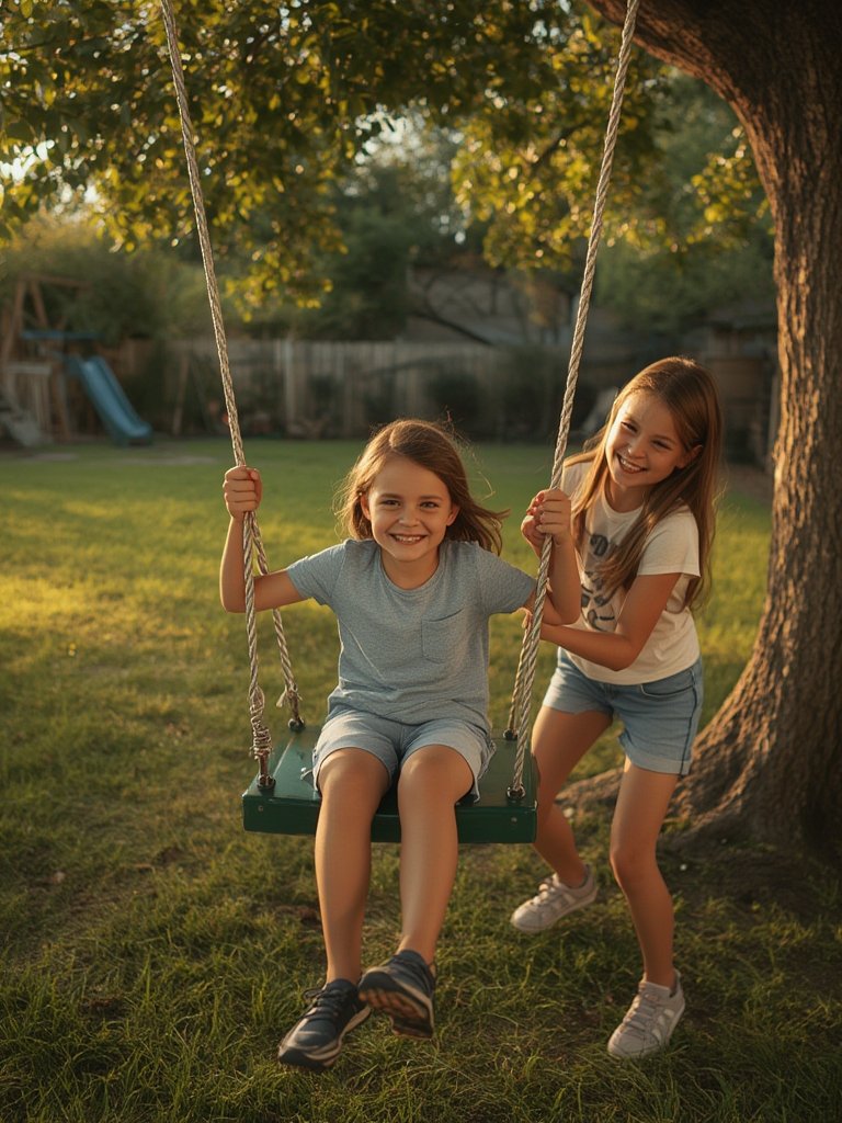 Swurfer Disco Tree Swing for Kids Who Love to Climb: Worth Adding to Your Backyard? 2 tree swing in action