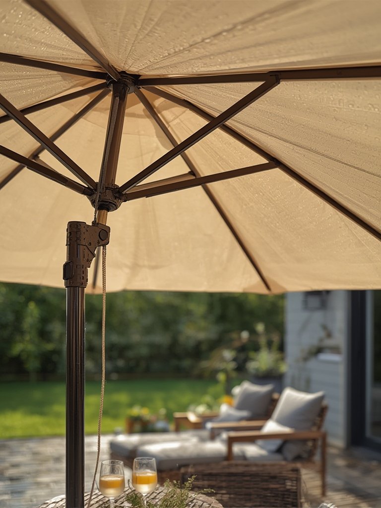 patio umbrella in action