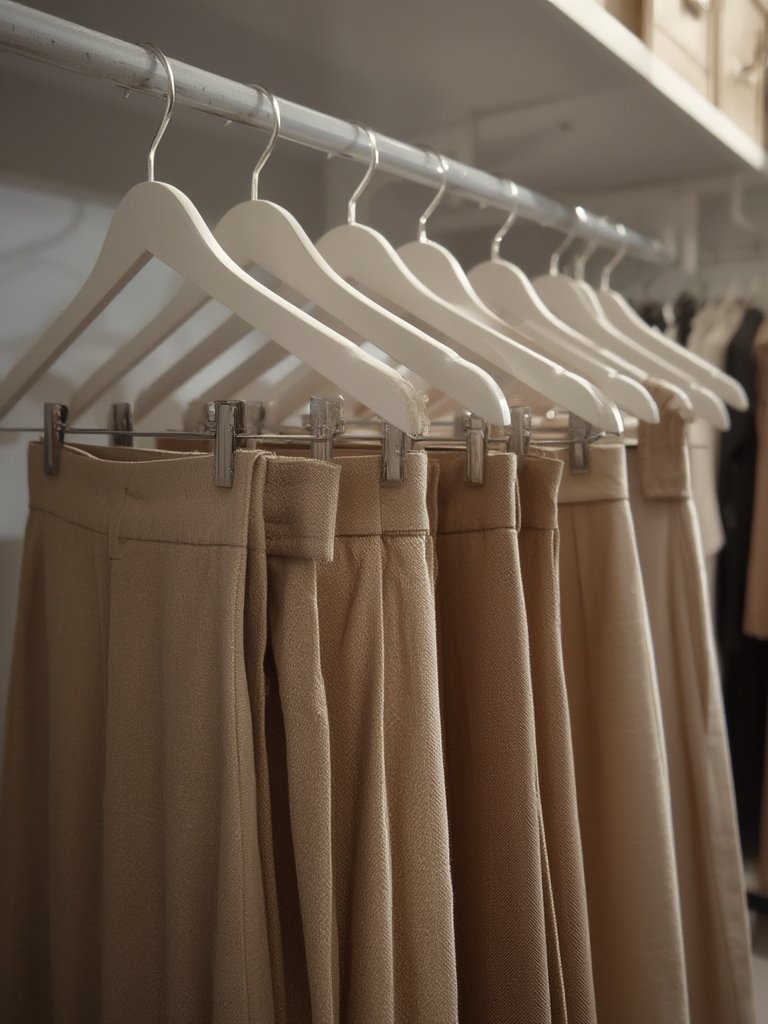 wooden hangers in action