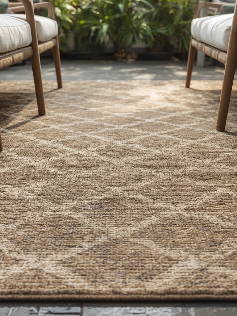 outdoor rug in action