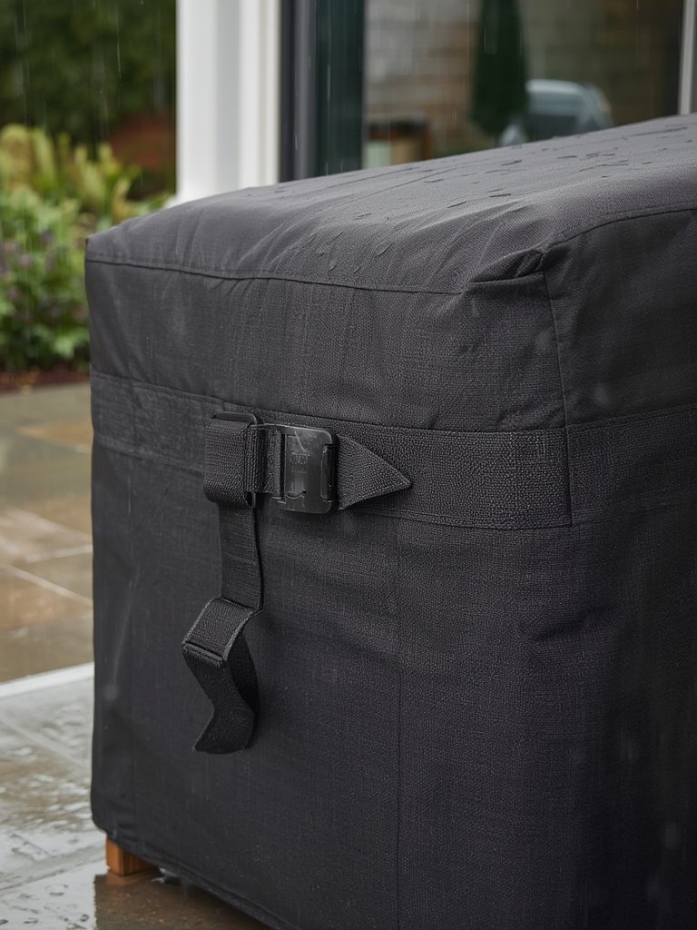 loveseat cover in action