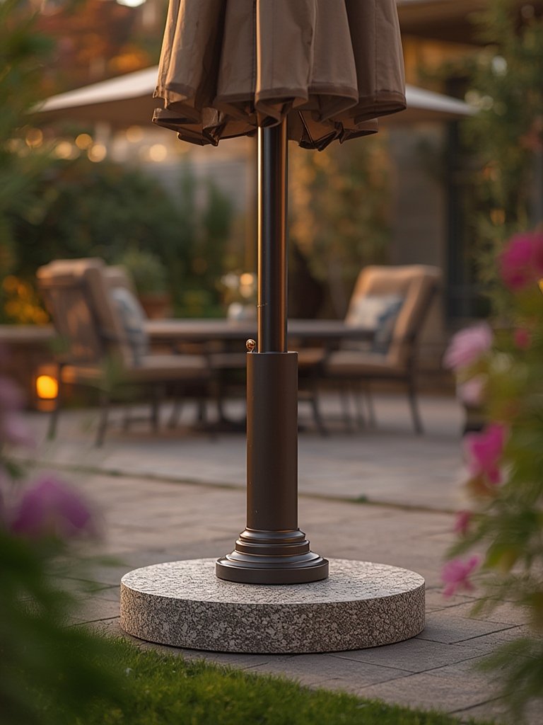 umbrella base in action