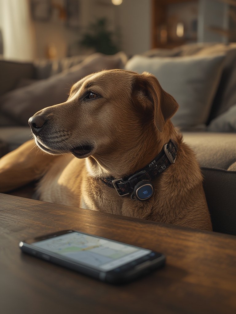 dog tracker in action