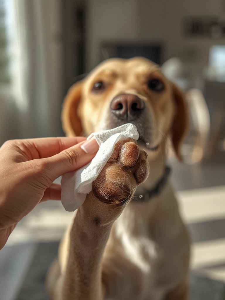 Should You Buy Wet Ones for Pets Dog Wipes for Easy Dog Cleanup? 2 dog wipes in action