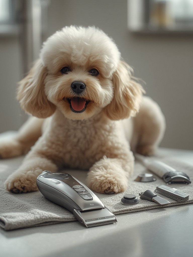 dog clipper in action