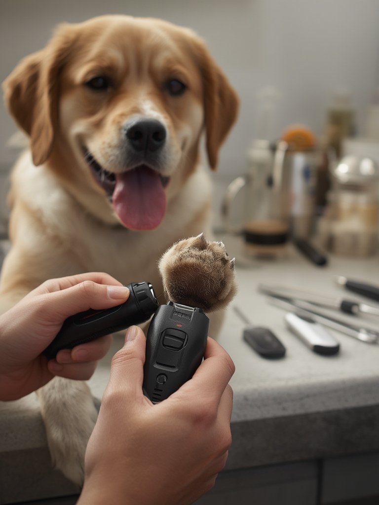 dog grinder in action